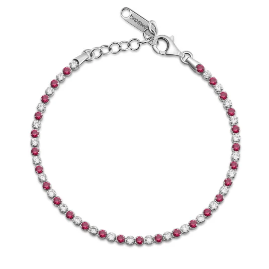 BROSWAY stříbrný náramek Fancy Passion ruby náramek BWFPR130