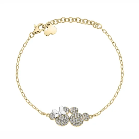 DISNEY stříbrný náramek Minnie a Mickey náramek BS00048QZWL-55