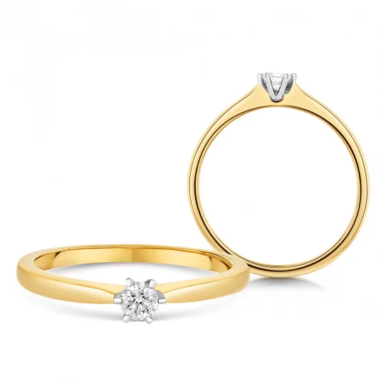 SOFIA DIAMONDS zlatý zásnubní prsten s diamantem 0,10 ct prsten UDRG47226Y-H-I1