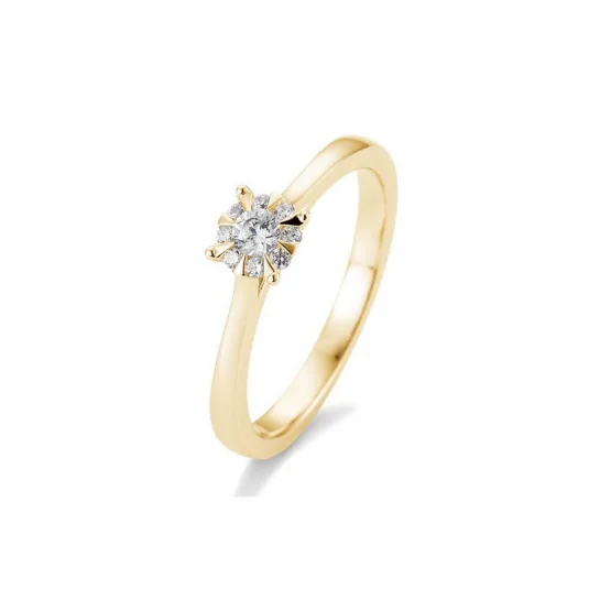 SOFIA DIAMONDS prsten ze žlutého zlata s diamantem 0,18 ct prsten BE41/05764-Y