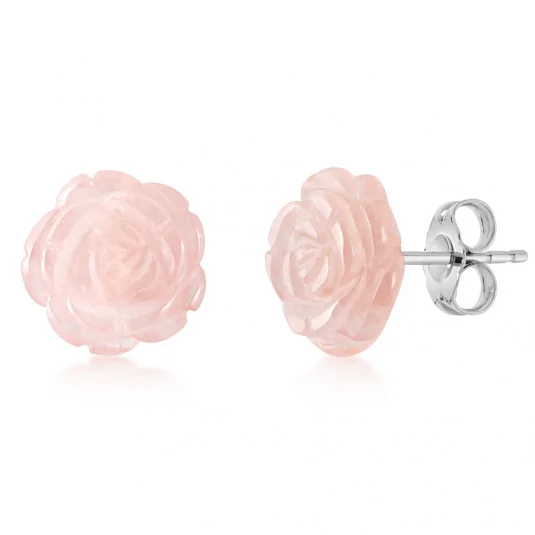 SOFIA náušnice z polodrahokamů náušnice ST-N-rose-QZrose