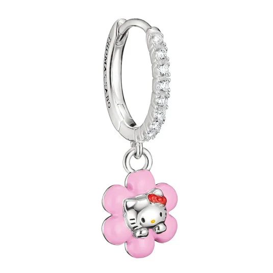 THOMAS SABO kusová náušnice Hello Kitty květinka náušnice CR773-M06-7