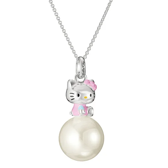 THOMAS SABO náhrdelník Hello Kitty pearl náhrdelník KE2391-M06-7
