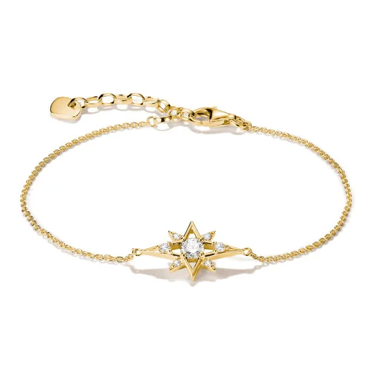 THOMAS SABO náramek Star with white zirconia náramek A2246-M01-14