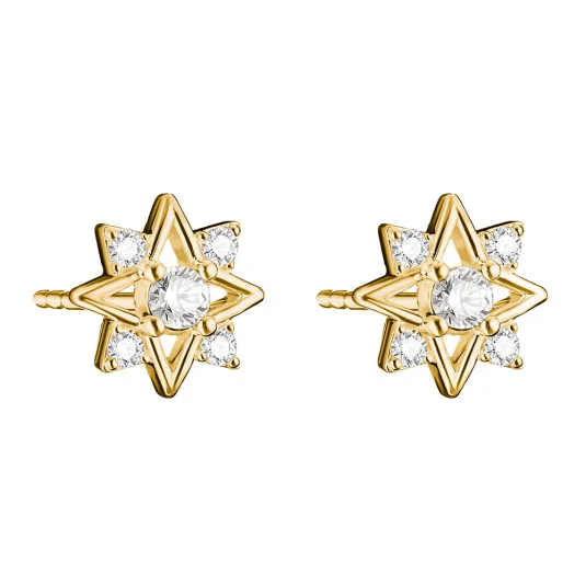 THOMAS SABO náušnice Star with white zirconia náušnice H2380-M01-14