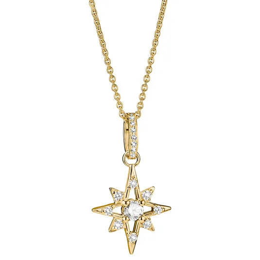 THOMAS SABO náhrdelník Star with white zirconia náhrdelník KE2394-M01-14